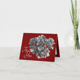 Tarjeta Elegante Hortensia Botánica en Blanco y Negro Agra