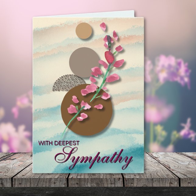 Tarjeta Elegante japonés con simpatía por las flores acuát (Subido por el creador)