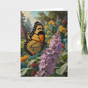 Tarjeta Elegante jardín de flores silvestres pastel con ma