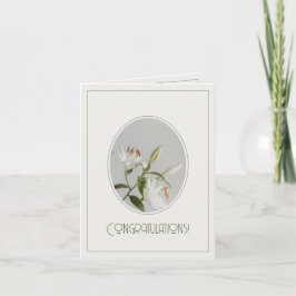 Tarjeta Elegante lirio vintage Felicidades