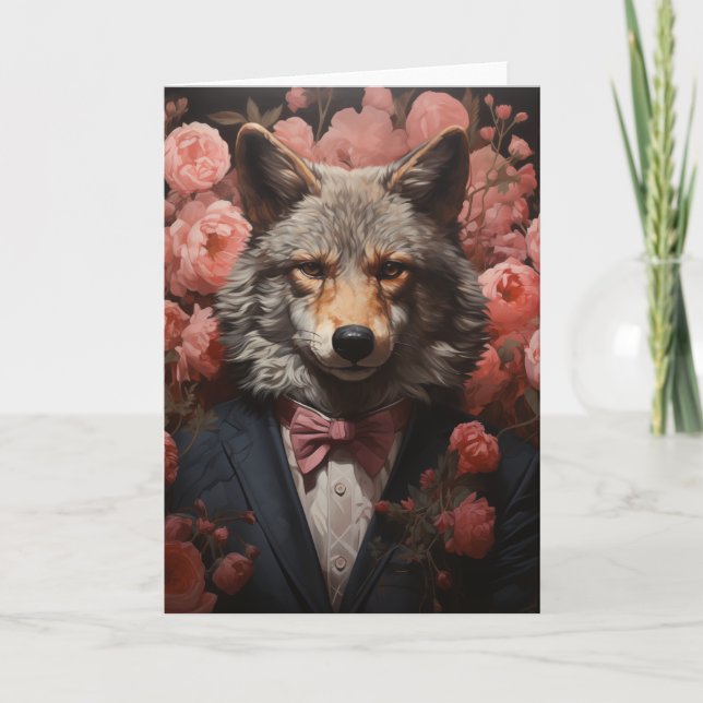 Tarjeta Elegante lobo todas las ocasiones (Anverso)