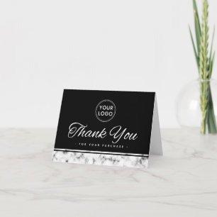 Tarjeta Elegante logo del personalizado de borde de mármol