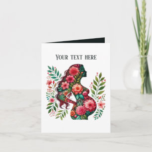 Tarjeta Elegante madre embarazada agrega texto a cualquier