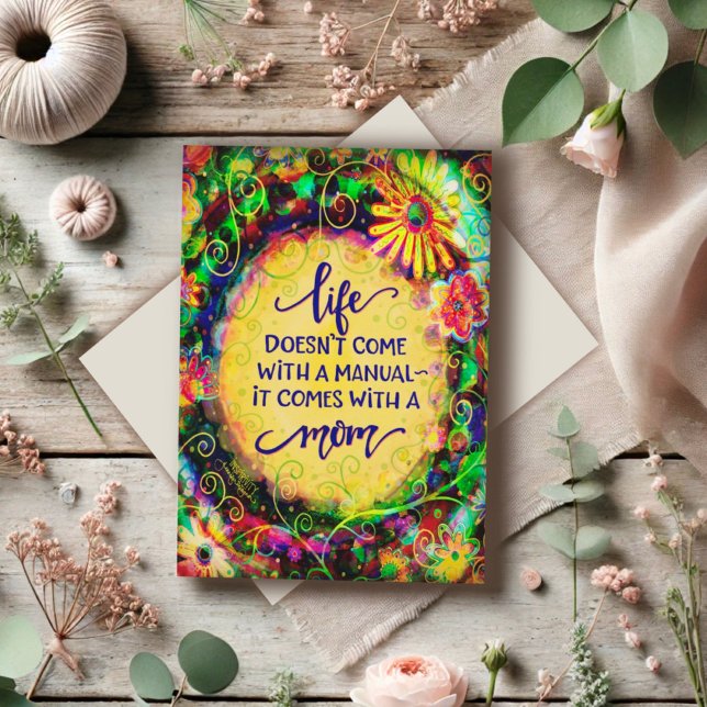 Tarjeta Elegante Mamá Simple Cita Divertida Día de la Madr (Subido por el creador)