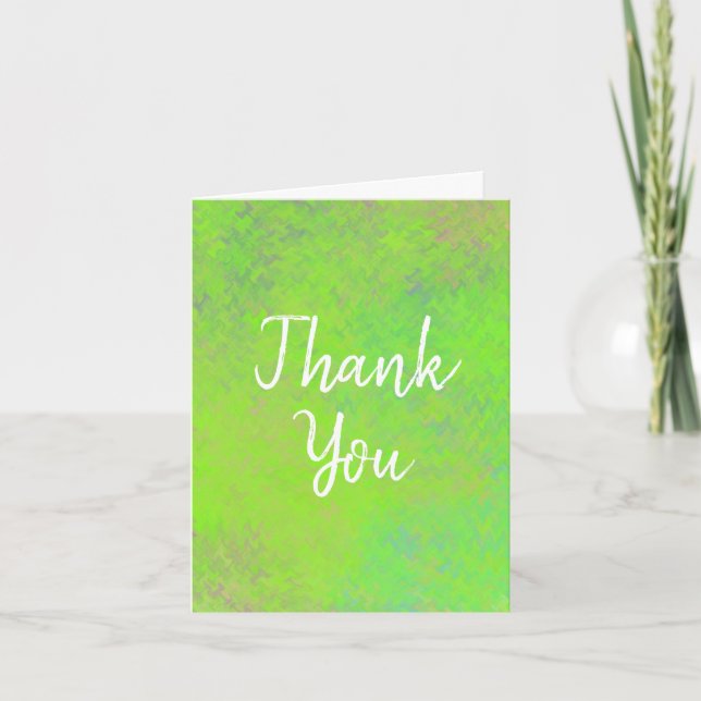 Tarjeta Elegante Marbling Green Lime Gracias (Anverso)