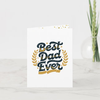 Tarjeta Elegante Mejor Papá del Mundo Laurel Dorado Tarjet