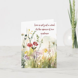 Tarjeta Elegante mezcla floral de acuarela de primavera pe