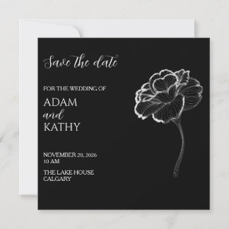 Tarjeta elegante minimalista negro blanco para gua