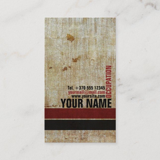 Tarjeta elegante modelada negro rojo retro del (Anverso)