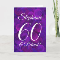 Elegante morado 60 y jubilado feliz retiro