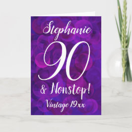 Tarjeta Elegante morado 90 y personalizado ininterrumpido