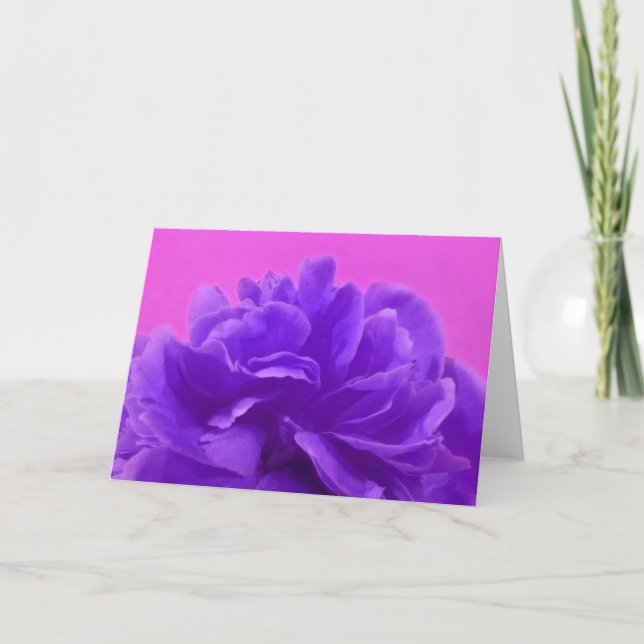 Tarjeta Elegante morado frambuesa floral (Anverso)