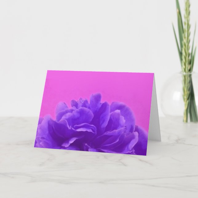 Tarjeta Elegante morado frambuesa floral (Anverso)