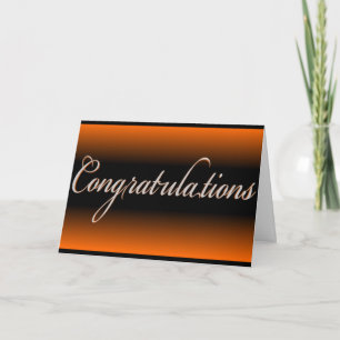 Tarjeta Elegante naranja negro desvanecimiento Desvanecimi