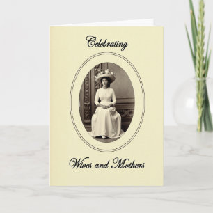 Tarjeta elegante para el día de la madre mujer