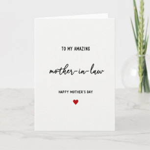 Tarjeta elegante para suegra