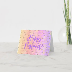 Tarjeta Elegante Pastel Estrella Judía de Pascua de David