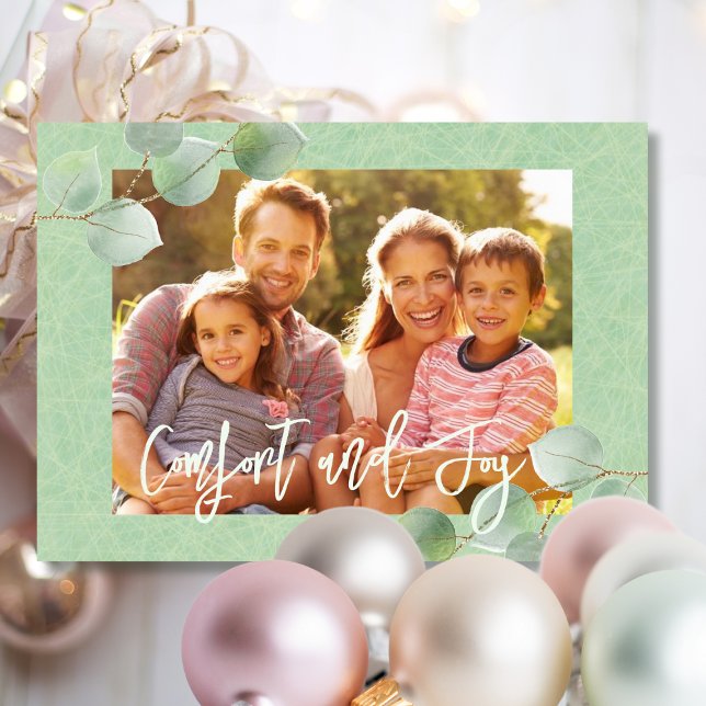 Tarjeta Elegante Pastel Navidades Eucaliptos Tradicionales (Subido por el creador)