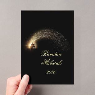 Tarjeta elegante personalizada Ramadan Mubarak 202