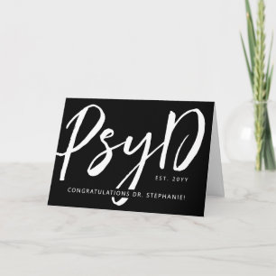 Tarjeta Elegante personalizado PsyD Doctor en Psicología M