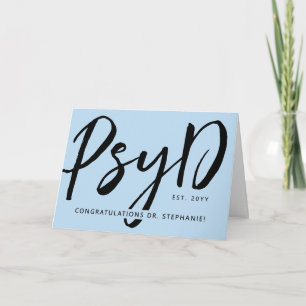 Tarjeta Elegante personalizado PsyD Doctor en Psicología M