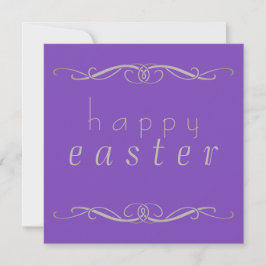 Tarjeta Elegante plateado personalizado Feliz Lavanda de P