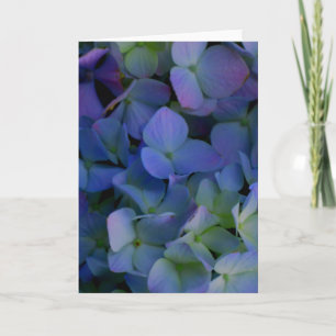 Tarjeta Elegante polvoriento azul violeta floral