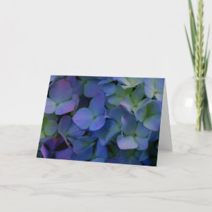 Tarjeta Elegante polvoriento azul violeta floral