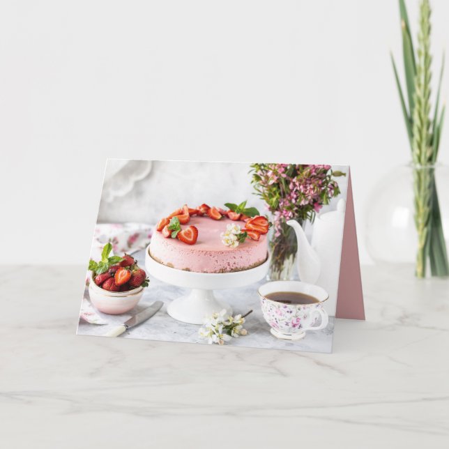 Tarjeta Elegante postre de cumpleaños (Anverso)