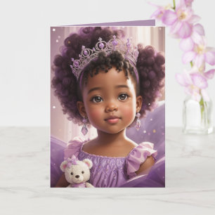 Tarjeta Elegante Princesa Étnica Púrpura