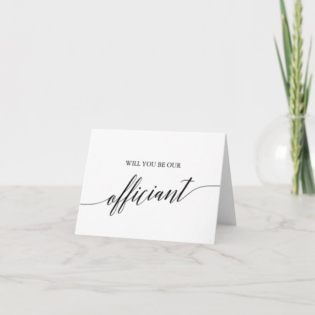 Tarjeta Elegante propuesta de funcionario de caligrafía ne (Anverso)