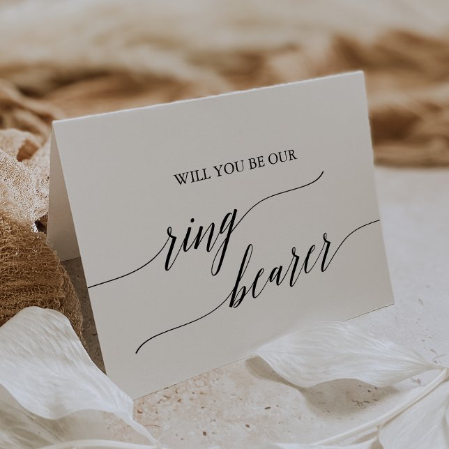 Tarjeta Elegante propuesta de portador de anillo de caligr (Subido por el creador)