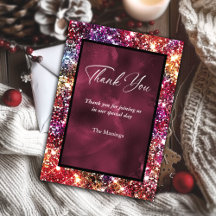 Elegante Purpurina falso colorido gracias