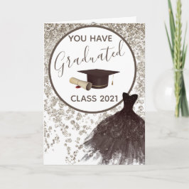 Tarjeta Elegante Purpurina marrón que se puede usar en el 