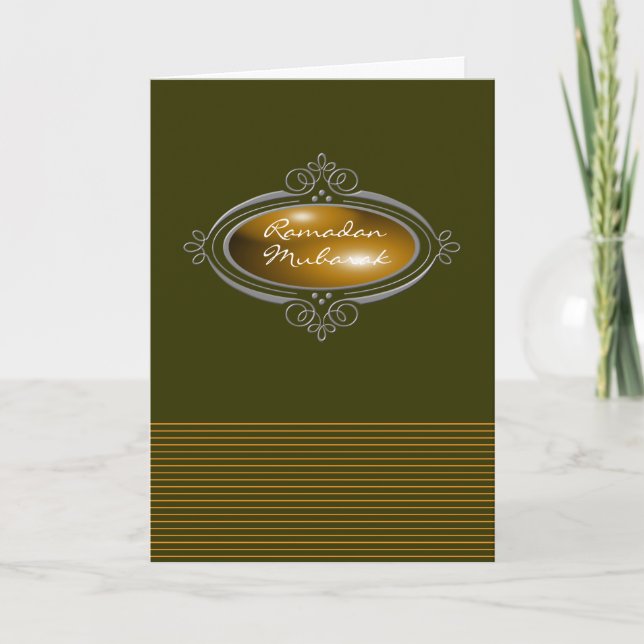 Tarjeta Elegante Ramadan Mubarak (Anverso)