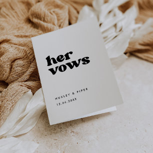 Tarjeta Elegante retro negro y blanco Sus votos bodas