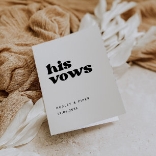 Tarjeta Elegante retro negro y blanco Sus votos bodas prom