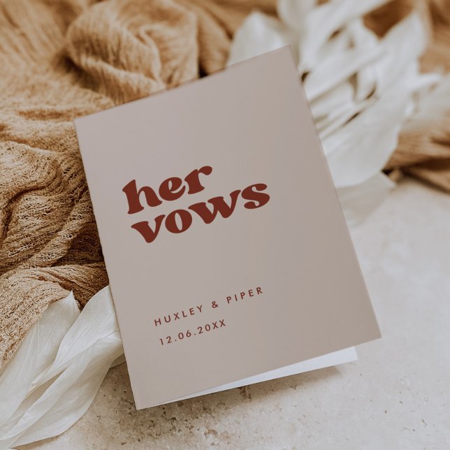 Tarjeta Elegante retro Peach rosa Sus votos bodas (Subido por el creador)