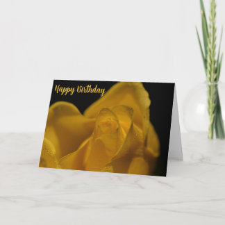 Tarjeta Elegante rosa amarilla de un solo amarillo cerca C