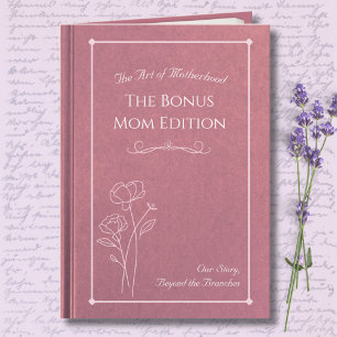 Tarjeta Elegante Rosa Bonus Mamá Libro de Historias Día de