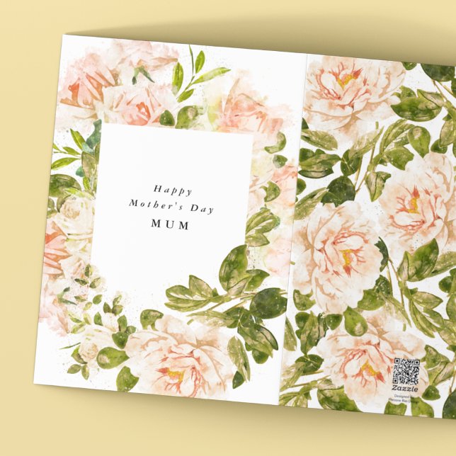 Tarjeta Elegante Rosa Floral Romance Día de la Madre (Subido por el creador)