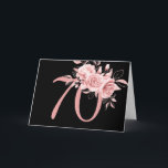Tarjeta Elegante Rosa Gold Floral 70th Birthday Party<br><div class="desc">Elegante planilla de tarjeta Rosa Gold Floral de 70 años. Con un arreglo floral moderno.</div>