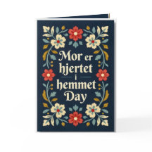 Elegante Rosemaling Noruego del Día de la Madre