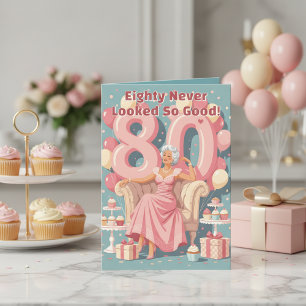 Tarjeta Elegante saludo de cumpleaños de mujer glamorosa