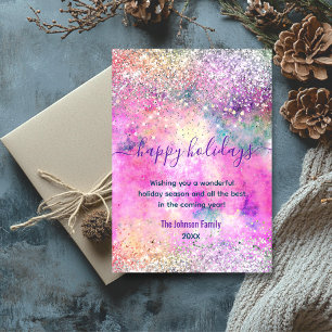 Tarjeta Elegante saludo de Navidad y año nuevo plateado ir