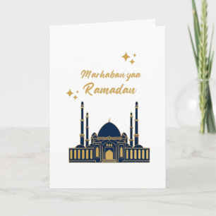 Tarjeta Elegante Saludo Minimalista Moderno de Ramadán