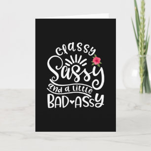 Tarjeta Elegante Sassy y un Poco Malvada Amigas Sassy