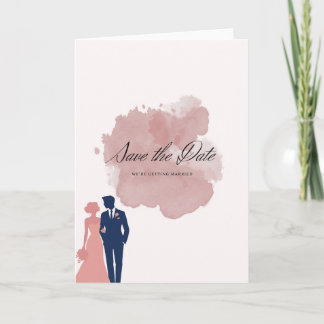 Tarjeta Elegante Save the Date Karte im Aquarell-Stil mit 