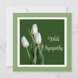 Tarjeta Elegante simpatía tulipanes blancos bello floral