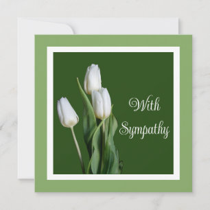 Tarjeta Elegante simpatía tulipanes blancos bello floral